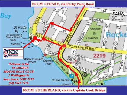 Location of St.George Motor Boat Club - St George Motor Boat Club © SW